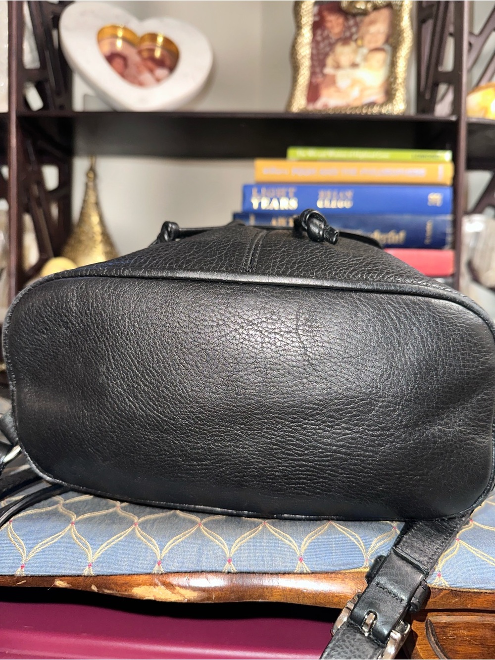 Coach Vintage Park Pebbled Leather Mini Backpack Black/Silver | Style F24385 - Picture 9 of 14